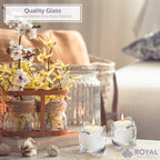 Royal Imports Tea Lights Votive Candles Holders (Set of 6), 2 in. Glass Candle Cups, Wedding Table Centerpiece, Home Decor, Party, Dinner & More