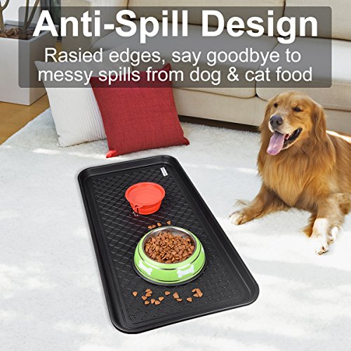 Multi-Purpose Boot Tray Mat,Shoe Tray Mat,Dog Feeding Tray,Waterproof Trays for Indoor and Outdoor Floor Protection,30" x 15"/2 Pack - size: 30x15"*2 pack