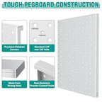 EVERHANGER Metal Pegboard Display Stand, Freestanding Tabletop Pegboard Display for Craft Shows & Fairs, 12"X16", 4pcs Gray - color: Gray, size: 4pack 12"X16"