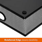 Elsjoy 2 Pack Desk Drawer Organizer Tray, Metal Mesh Desktop Storage Tray Office File Organizer with Handle, Portable Large Storage Basket for Office Supplies, Craft, Magazine, Paper