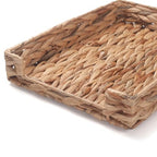 Water Hyacinth Letter Tray for A4 File Document Magazine Storage Basket Desk Tray Organizer for Office 13 x 9.8 x 2.2 inch