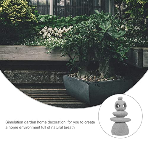 GANAZONO Simulated Rockery Stone 1.69 Inch Sandstone Sculpture for Bonsai and Zen Rock Garden Decor Stacking Stones Accent for Home and Micro Landscape