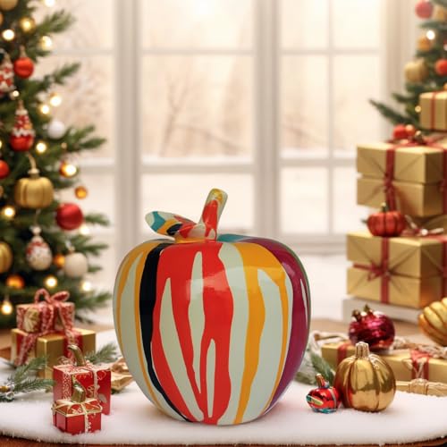 Colorful Apple Autumn Decorations, Resin Apple Sculptures, Medieval Modern Coffee Table, Living Room, Kitchen, Funky Home Decor, Womens Gift - color: Fluid