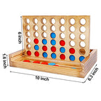 Glintoper Tic Tac Toe & 4 in a Row Tables Game Set, Classic Board Line Up 4 for Living Room Rustic Table Decor and Use as Game Top Wood Guest Room Decor Strategy Board Games for Families - style: Tic Tac Toe & 4 in a Row