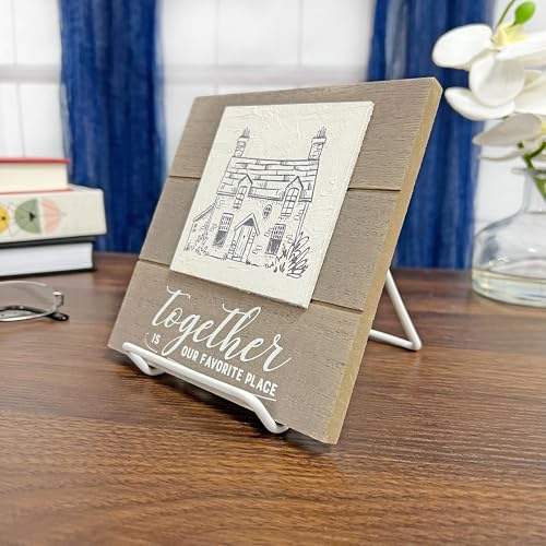 GIBSON HOLDERS 2A Adjustable White Wire Display Easel, 3.625" W x 4" D x 4.5" H, Pack of 6 - size: 6-Pack