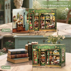 Fsolis Book Nook Kit - DIY Miniature Scene Kit for Adults 3D Wood Puzzles Tiny House Mini Craft Bookshelf Decor Gifts for Women Teenagers Book Lovers (Blossom Florists) - style: Blossom Florists