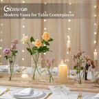 Cylinder Glass Vase Set of 30, Cylinder Vases for Centerpieces Bulk, Modern Clear Hurricane Candle Holders for Pillar Candles, Wedding Flower Vases for Floating Candle Table Decorations - size: S+M+L