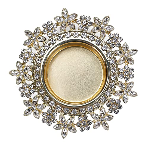 ASVP Shop Single Crystal Tealight Candle Holders - Rose Gold, 8.5cm - color: Gold