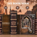 MiniCity Book Nook Kit with LED Light, Miniature House Kit for Birthday, 3D Wooden Bookends Puzzle, Bookshelf Decor for Adults, Teens, Beginners (Introduction to Magical Flight) - style: Introduction to Magical Flight