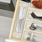 iDesign Plastic Drawer Organizer Bins - Storage for Kitchen, Bathroom, and Desk Drawers - Set of 3 - Clear - style: Pack of 3