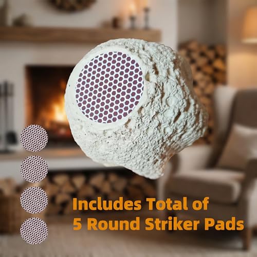 Concrete Match Holder with Strike,Modern Cement Matchstick Jar for Fireplace Mantle, Bathroom & Living Room Decor, Gift with Secure Packaging,No Matches