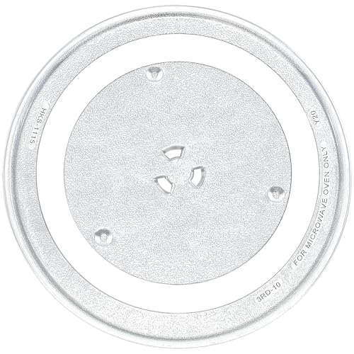 12.5" Microwave Glass Turntable Tray Glass Plate by Beaquicy - Replacement for GE Kenmore Samsung Hotpoint Microwave - 12 1/2" Plate - Replaces WB39X10003 WB39X10002 WB48X10005 WB49X10069 - size: 12.5"