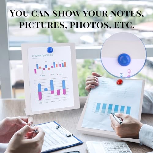 2 Pack Magnetic Board,Magnet Board,Metal Magnetic Bulletin Board (White) - color: White