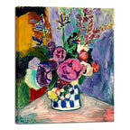 Wieco Art Canvas Wall Art Still Life of Peonies in a Vase 1907 by Henri Matisse Abstract Canvas Prints Art Pictures for Wall Decor and Home Office Decorations - size: 24"L x 20"W