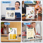 MaxGear Acrylic Sign Holder 8.5 X 11 Inches 1 Pack, Double Sided Plastic Display Stands Table Top Acrylic Frame, Clear Paper Holder Menu Flyer Stand for Stores, Restaurants, Hotels, Office