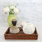 Handmade Seashell Rose Candle Holder, Natural White Shell Tealight & Votive Holder, Coastal Beach House Decor, 2 Sizes (Small (3.5 in Diameter)) - size: Small (3.5 in diameter)