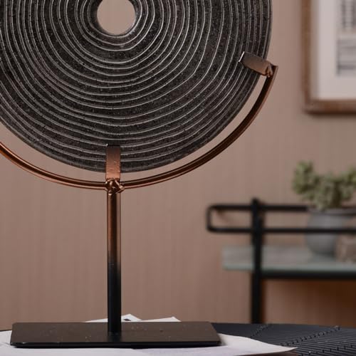 HAUCOZE Modern Sculpture Decor Abstract Statue Figurine Screen Art Table Centerpiece Gift for Desktop Bookshelf Polyresin 13.5 inch - size: 9.1x13.4inch
