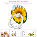 Bonoma Cell Phone Ring Holder Stand, 3 Pack Sunflowers 360 Rotation Universal Smartphone Ring Grip Stand Compatible with Smartphones and Tablets - color: Sunflowers