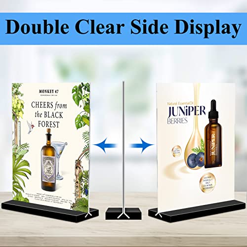 6Pack Acrylic Sign Holder 8.5x11 Vertical ,Clear Sign Holder Double-Sided ,Plastic Flyer Stand Menu Table Display Holders,Acrylic Paper Holder Plastic Picture Frames for Office Restaurants Show Fair - size: Vertical 6 Pack 8.5x11