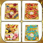 SiliFine 12" Charcuterie Number Shaped Mache with Clear Lid Fillable Sweets Serving Trays Paper Mache Cupcake Candy Box for 2025 Graduation Party Graduation Celebration(Gold,Number 5) - color: Gold, style: Number 5