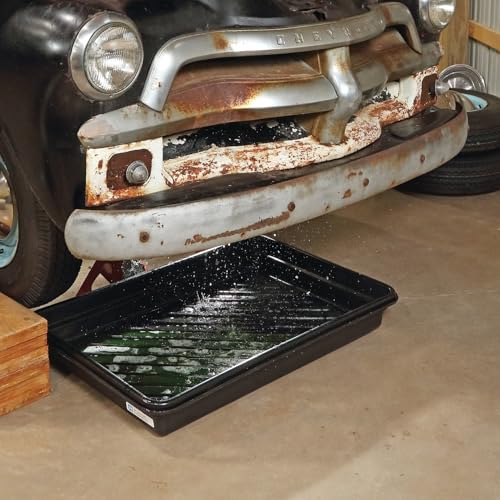 PIG Containment Tray - Rim to Rim Dimensions 49.25" L x 25.25" W x 2" H - Interior Bottom Dimensions 48" L x 24" W- 9 gal. Sump Capacity - PAK124-BK - size: 49.25" x 25.25" x 2"