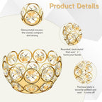 32 Pcs Tea Light Candle Holders Gold Tealight Jewel Stands Crystal Votive Candle Holders for Wedding Party Home Table Centerpiece Decor