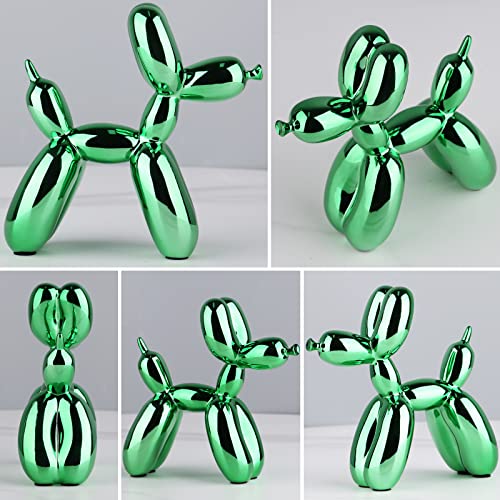Green Balloon Dog Decor,Balloon Animal Decor,Shelf Decor Preppy Room Decor,Cute Statue Home Decor, Bedroom Modern Sculpture Desk Decor,Office Gold Decorations Small Figurines - color: Green, size: 3.9*3.9*1.5inch
