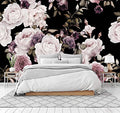 Peony Flowers Wall Mural - Purple Flower Wallpaper, Rose Mural - 103" x 69" (Not Self-Adhesive) - color: Murals-01, size: 103" x 69"