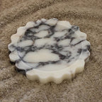 Natural Small Calacatta Viola Marble Scallop Edge Tray 6.3", Marble Jewelry Dish, Trinket Tray for Women Gift - color: Calacatta Viola