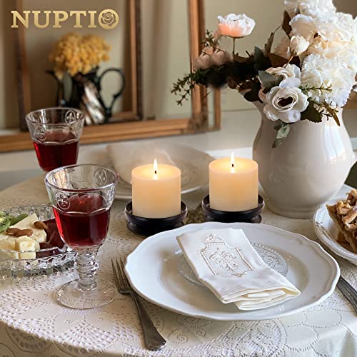 Pcs of 4 Spike Candle Holder Iron Candle Plate Pillar Candle Holder, Black, Decorative Iron Pillar Candle Plate, 3.6" Diameter Pedestal Candle Stand for LED & Wax Candles, Incense Cones, Spa, Weddings - size: 4 Pcs