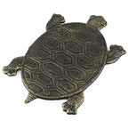 MDLUU Turtle Stepping Stone, Cast Iron Flagstone, Decorative Tortoise Stepping Stone for Garden Walkway, Flower Bed (Bronze) - size: Turtle(12.9" x 8.6")Bronze