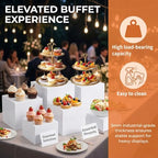 Moen Acrylic Nesting Stand Display Cube Box with Hollow Bottom 6 Pcs Pitcher Boxes for Display (Whith) - color: Whith