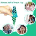 3PCS Impossible Cone,3D Printed Spiral Cone Fidget Toys,Impossible Pyramid Passthrough Sculpture,Stress Relieving Toys for Adults and Kids,Stocking Filler White Elephant Gifts(Blue Green) - color: Blue Green