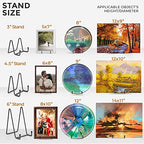 TR-LIFE 4 Pack 4.5 Inch Plate Stands for Display - Plate Holder Display Stand + Metal Frame Holder Stand for Picture, Decorative Plate, Book, Photo Easel (Black 4 Pack) - size: 4.5 Inch