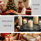 Clear Glass Candle Holder，3" Glass Coaster Holder ，Small Round Candle Plate for Pillar Candle（10 Pack） - size: 10 Pack