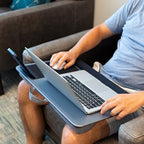 LAPGEAR Home Office Pro Lap Desk with Wrist Rest, Mouse Pad, and Phone Holder - Silver Carbon - Fits up to 15.6 Inch Laptops - Style No. 91615 - color: Silver Carbon, size: Home Office Pro W/Wrist Rest