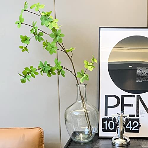 PINIWON Large Clear Glass Vase, 11.2'' H x 7.1'' W, Bubble Flower Vase for Pampas Grass, Stout Jug Vase for Table Centerpieces Home Indoor Decor - 1 Piece