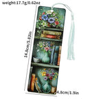Colorful Art Flower Bookshelf Bookmark - Romantic Artsy Vibe Bookmarks, Perfect Reading Gift for Book Lovers, Bookworms and Friends (2pcs/Set A) - style: 2pcs/set A