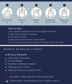 Monivi Scented Candle Sand with Wicks DIY 14 Colors Sand Wax Pearled Candle Wax Beads (1.76oz Each Color, 1.5lb/24.7oz Total up to 120Hours) Refillable Candle Making Kit Mothers Day Gift
