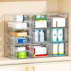 caktraie Desk Organizers And Accessories With 22 Drawers, 4 Pack Office Desktop Drawers, Plastic Makeup Organizer Containers Bins With Drawers Desk Organization, Bathroom Organizers Storage Case Box - size: 22 Drawers
