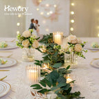 Hewory Glass Hurricane Candle Holder Set of 12, Clear Glass Candle Holders for Pillar Candles Floating Candles, 4 inch Glass Cylinder Hurricane Vases for Centerpieces Wedding Christmas Home Decor - size: 4 inch-12PCS