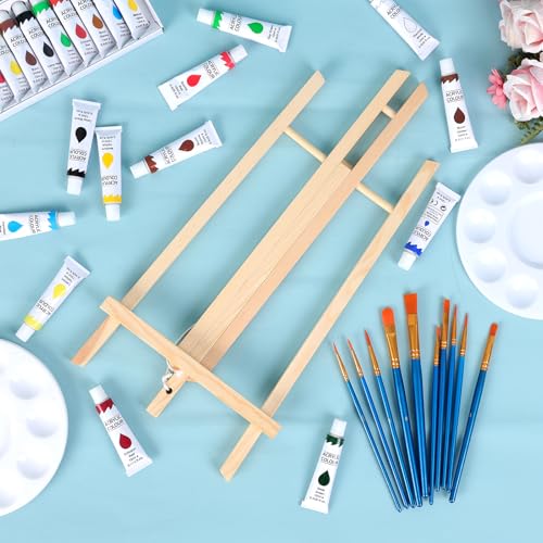ESRICH 12Pack16in Tabletop Easel,Tabletop Easel for Painting Party, Wooden Tabletop Display Easels,Painting Easel for Displaying Canvases, Photos, Display Tripod Holder Stand for Students Kids - style: 16"-12P