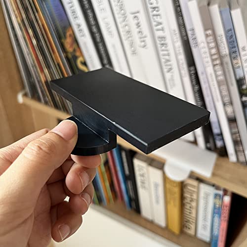 Bookshelf Organizer Tool - Spirit Level for Aligning Books, Plastic Bookend, Shelf Guide for Home Office Library, Stopper, Desktop Organizer (Black) - color: Black