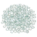 Mr. Fireglass 10 Pound Fire Glass Beads, 1/2" Reflective Round Fire Glass Drops for Fireplace Fire Pit & Lanscaping, High Luster Crystal Ice (Pack of 2) - color: Crystal Ice, size: 1/2 inch, 10 Pounds (Pack of 2)