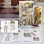 MiniCity Book Nook Kit, DIY Miniature Dollhouse Booknook Kit, 3D Wooden Puzzle Bookend Bookshelf Insert Decor with LED Light for Teens and Adults (Library of Gods) - style: Library of Gods