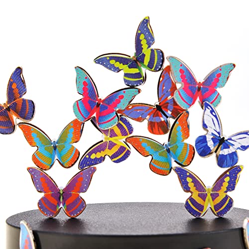 PowerTRC Toy Magnetic Desktop Sculpture (Butterflies) | Mini Magnetic Art Decoration for Desktop | Fun Stress Relief Office Gift