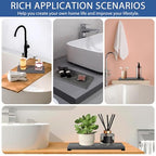 2PCS Water Absorbing Stone Tray, Quick Drying Diatomite Stone Sink Tray, Water Absorbent Diatomite Coasters for Kitchen Sink, Bathroom Counter Hand Soap Dish Toothbrush Holders - color: 2pcs 21×10cm Dark Gray Stripe