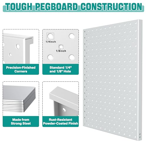 EVERHANGER Metal Pegboard Display Stand, Freestanding Tabletop Pegboard Display for Craft Shows & Fairs, 12"X16", 2pcs Gray - color: Gray, size: 2pack 12"X16"