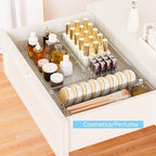 3 Pack Clear Plastic Drawer Organizer Tray Cutlery Utensil Makeups Drawer Silverware Organizers 12" X 6"&12＂X3＂(9Pack) - size: 9 Pack Mixed Sizes (12"x3", 12"x6") Clear Plastic