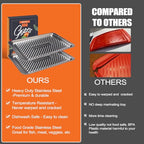 Grilling Prep and Serve Trays, Set of 2 Stackable Stainless Steel BBQ Tray, Standard Marinating Container, Serving Platter for Plating Food, BBQ Prep Tub for Marinating Meats, Grill Accessories - style: Standard Prep Trays
